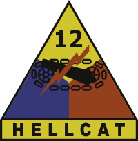 12th Armored Division Hellcat Decal