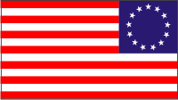 Betsy Ross 13 Star Flag (Reversed) Decal