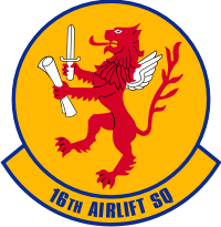 16th Airlift Squadron Decal