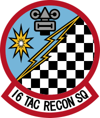 16th Tactical Reconnaissance Squadron Decal