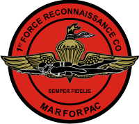 1st Force Reconnaissance Company MARFORPAC Decal