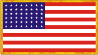 48 Star Flag with Gold Border Decal