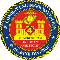 4th Combat Engineer Battalion (v2) Decal