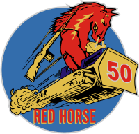 50th Red Horse Decal