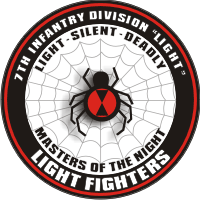 7th Infantry Division (Light) Black Widow Decal