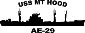 Ammunition Supply Ship AE, Mount Hood Class Silhouette (Black) Decal