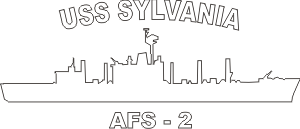 USS Sylvania AFS 2 (White) Decal