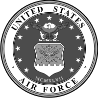 Air Force Seal (Black/White) Decal