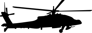 Boeing AH-64 Apache Silhouette (Black) Decal