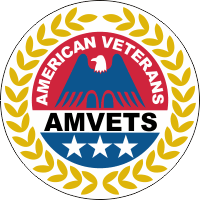 American Veterans AMVETS w/White Background Decal