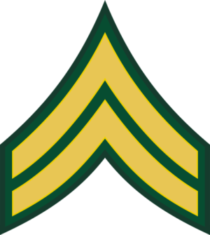 Army E-4 CPL Corporal Decal