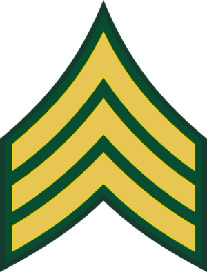 Army E-5 SGT Sergeant Decal