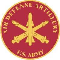 Army Air Defense Artillery Branch Plaque Decal