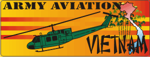 Army Aviation Vietnam (Black Lettering) Decal