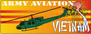 Army Aviation Vietnam (White Lettering) Decal