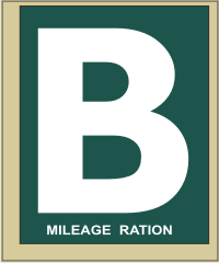 B Gas Ration Decal