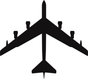 Boeing B-52 H Stratofortress Silhouette (Black) Decal