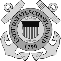 Coast Guard Seal (v4) (Black/White) Decal