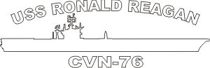 Attack Carrier Nuclear CVN (White) Decal