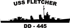 DD 445 USS Fletcher (Black) Decal