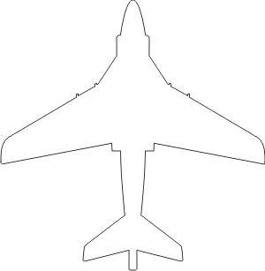 Grumman EA-6B Prowler Silhouette (White) Decal