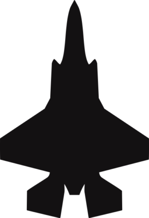 Lockheed Martin F-35 Lightning II Silhouette (Black) Decal