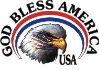God Bless America - Masked Eagle (Black Text) Decal