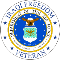 Iraqi Freedom Veteran (v2) Air Force Decal
