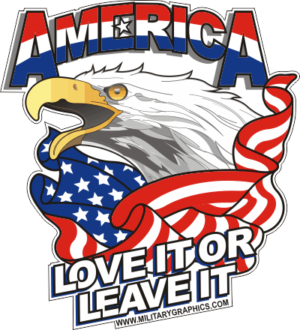 America - Love It or Leave It Decal