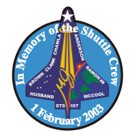 STS-107 Space Shuttle Columbia Memorial Decal