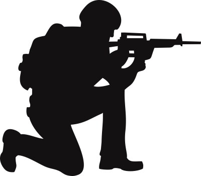 Soldier Silhouette 10 Decal