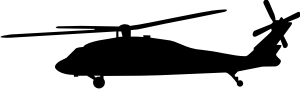 Sikorsky UH-60 Blackhawk Silhouette (Black) Decal