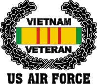 USAF Vietnam Veteran (Black Text) Decal