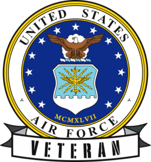 USAF Seal with Veteran Banner Decal