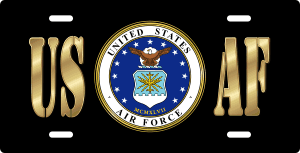 USAF License Plate (Black)