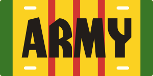 Army Vietnam Service Ribbon License Plate